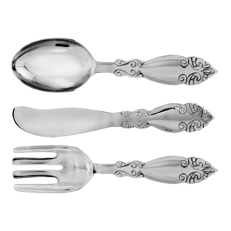 Modern Day Accents 3 Piece Fork, Knife and Spoon Wall Décor Set